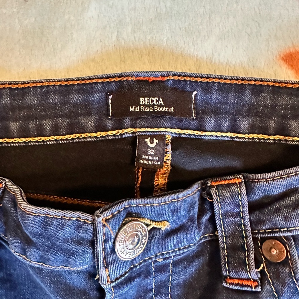 True Religion Women's Boot Cut Jeans - Dark Blue